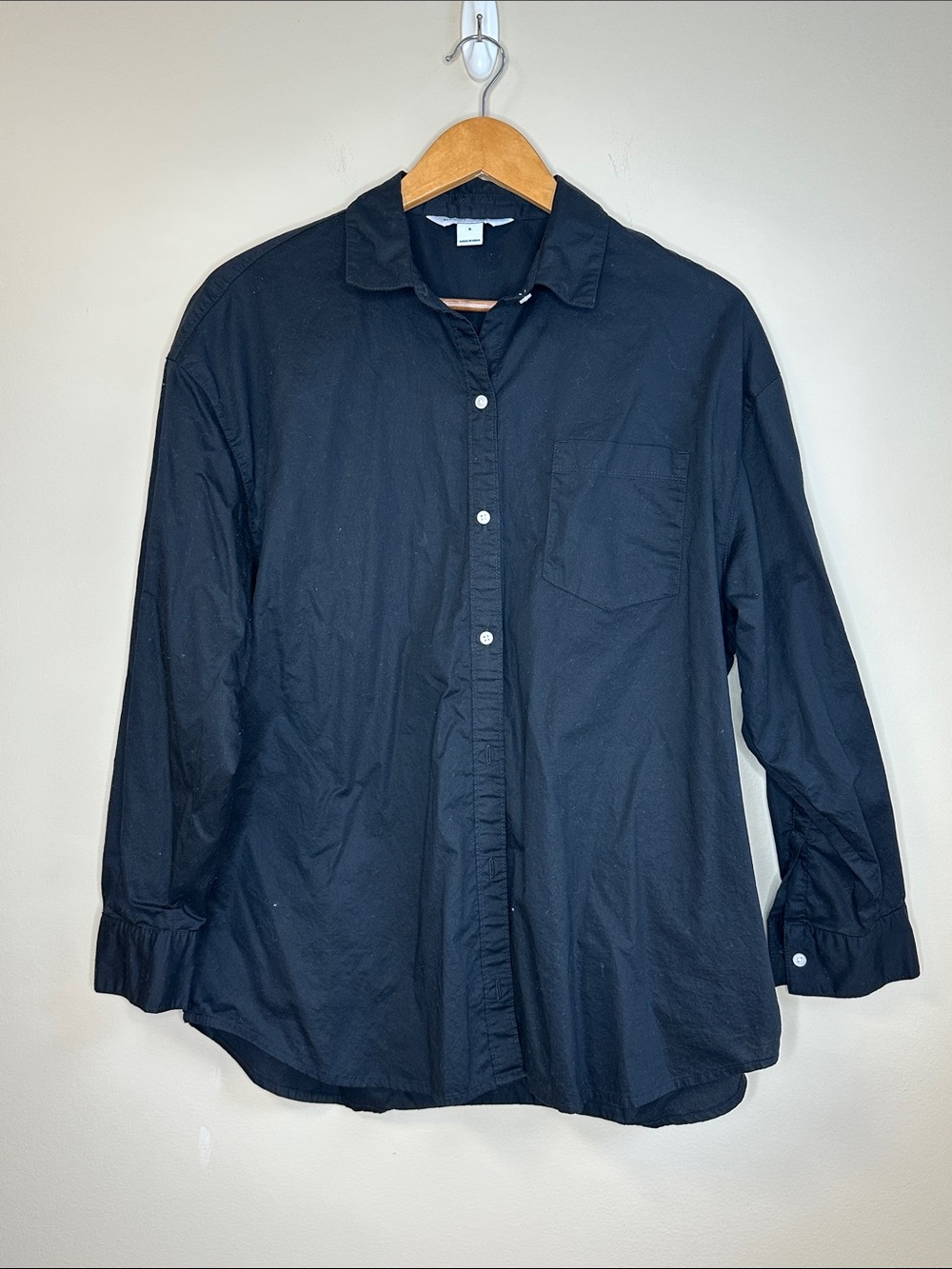 Old Navy Black Button-Down Women's Shirt Size Small